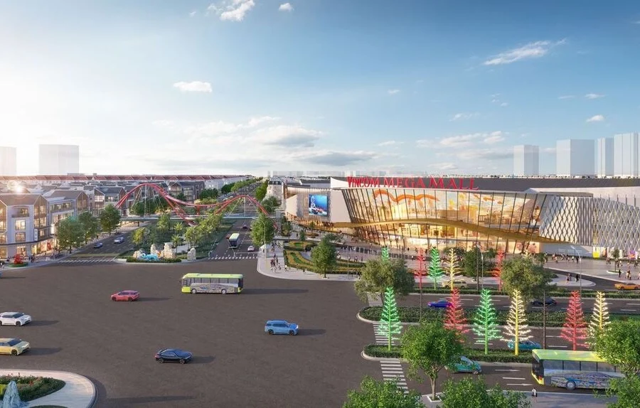 Phối cảnh bên ngoài Vincom Mega Mall tại Vinhomes Ocean Park 2. Ảnh: Vinhomes