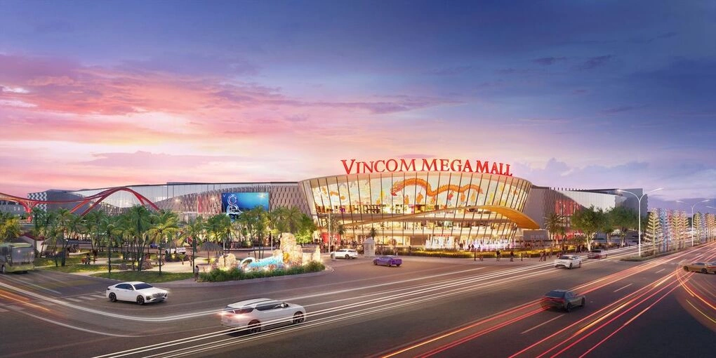 Vincom Mega Mall tại Vinhomes Ocean Park 2 sở hữu thiết kế kiến trúc đương đại mang âm hưởng đại dương. Ảnh phối cảnh: Vinhomes