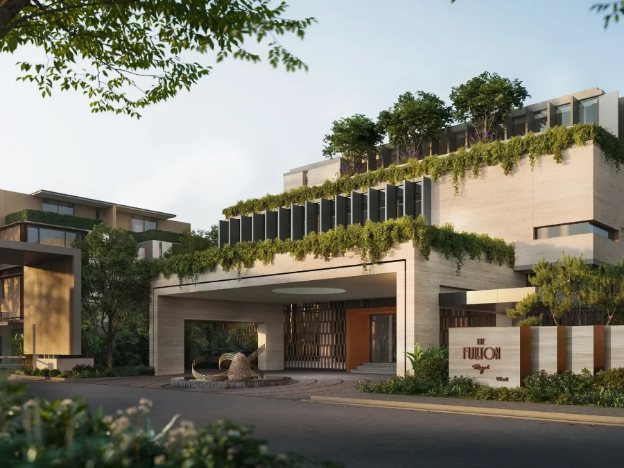 Phối cảnh sảnh đón The Courtyard Drop-off The Fullton Regal CapitaLand